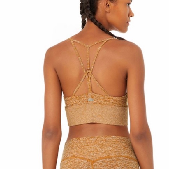 ALO YOGA Alosoft Lavish Bra bronze Heather - Picture 3 of 7